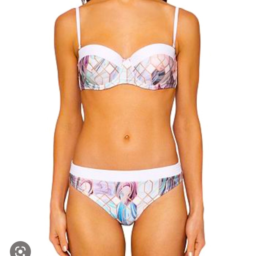 NWT! Ted Baker London Sea Of Clouds Cup Bikini 2 pieces